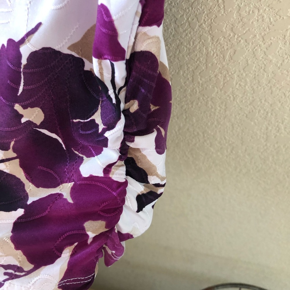 JM Womens Purple Floral Top - Picture 4 of 5